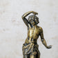 Antique 19th Century Classical Bronze Statue of Young Man with Lion's Pelt