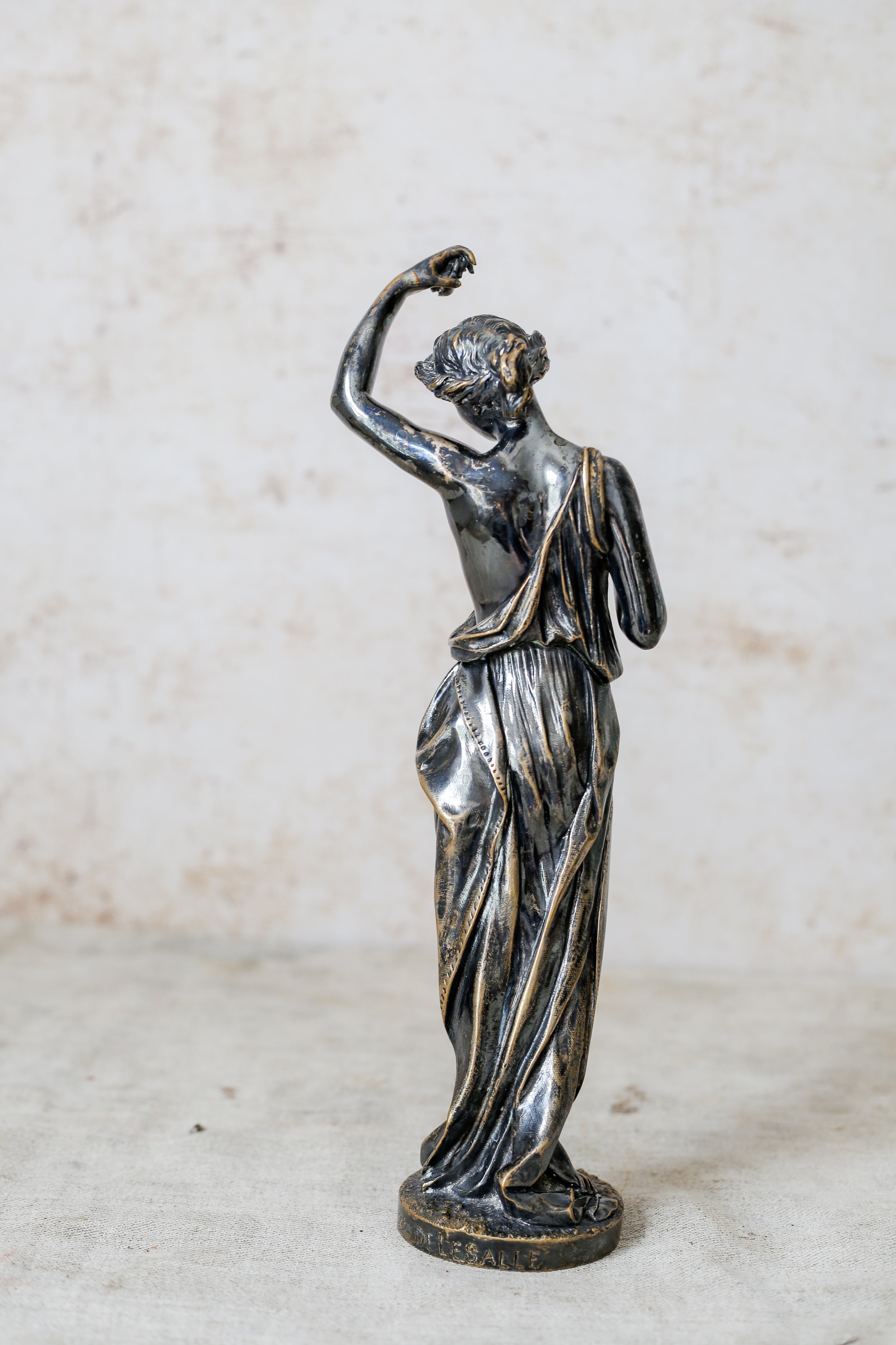 Vintage bronze statue of outlet woman