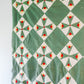 Vintage “The Rosebud Quilt” Red and Green Quilt TOP, c1930