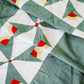 Vintage “The Rosebud Quilt” Red and Green Quilt TOP, c1930