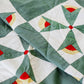 Vintage “The Rosebud Quilt” Red and Green Quilt TOP, c1930