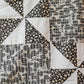 Vintage Black and White Pinwheel Quilt TOP, c1910