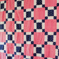 Vintage Counterpane Blue and Pink Quilt TOP, c1920