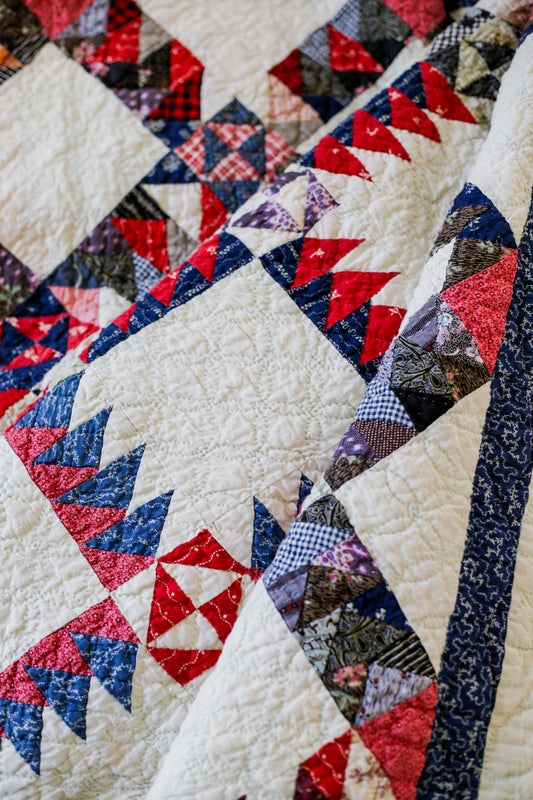 Antique Wild Goose Chase Quilt with Provenance, c1930