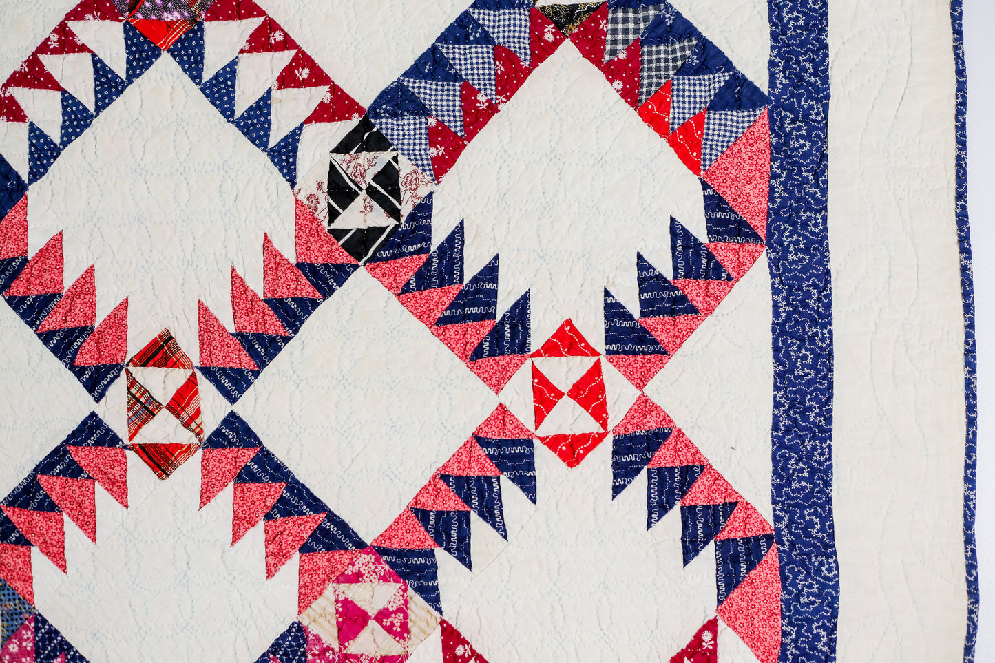 Antique Wild Goose Chase Quilt with Provenance, c1930