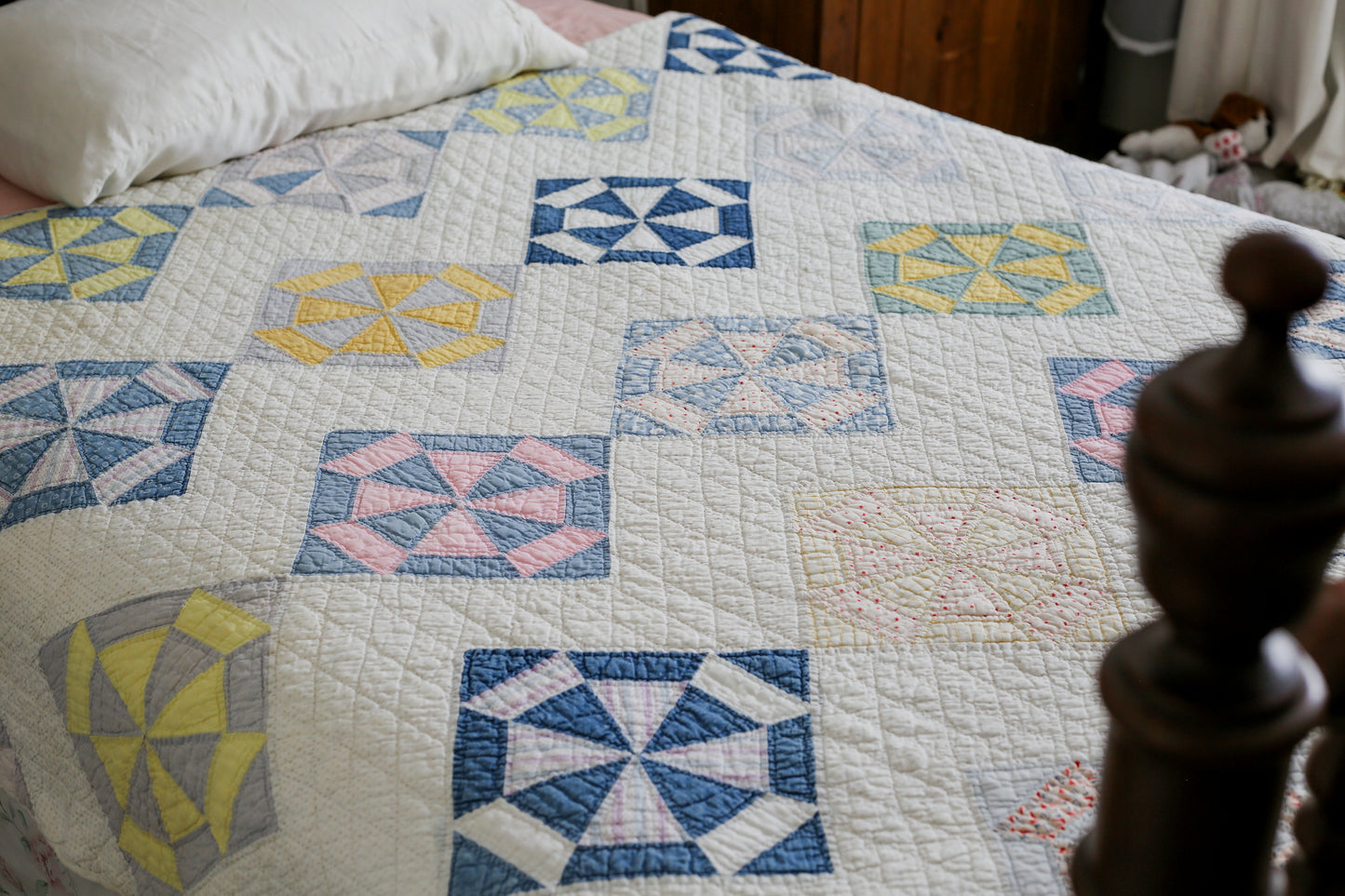 Vintage Spider Web Quilt, c1930