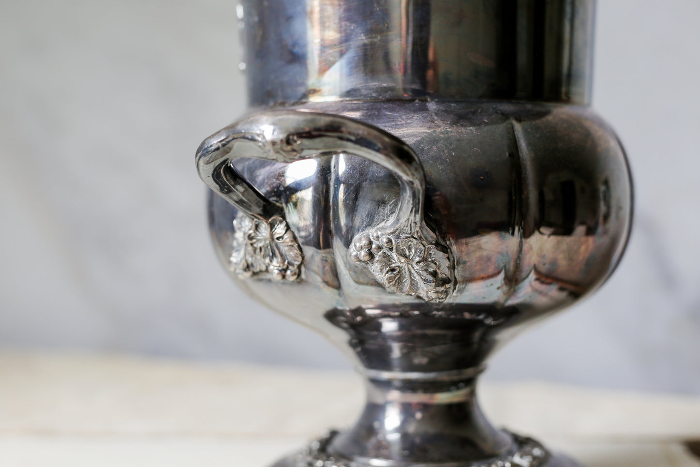 Vintage Silverplate Champagne Bucket with Royal Coat of Arms