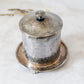 Vintage Silver Plate English Biscuit Barrel with Underplate