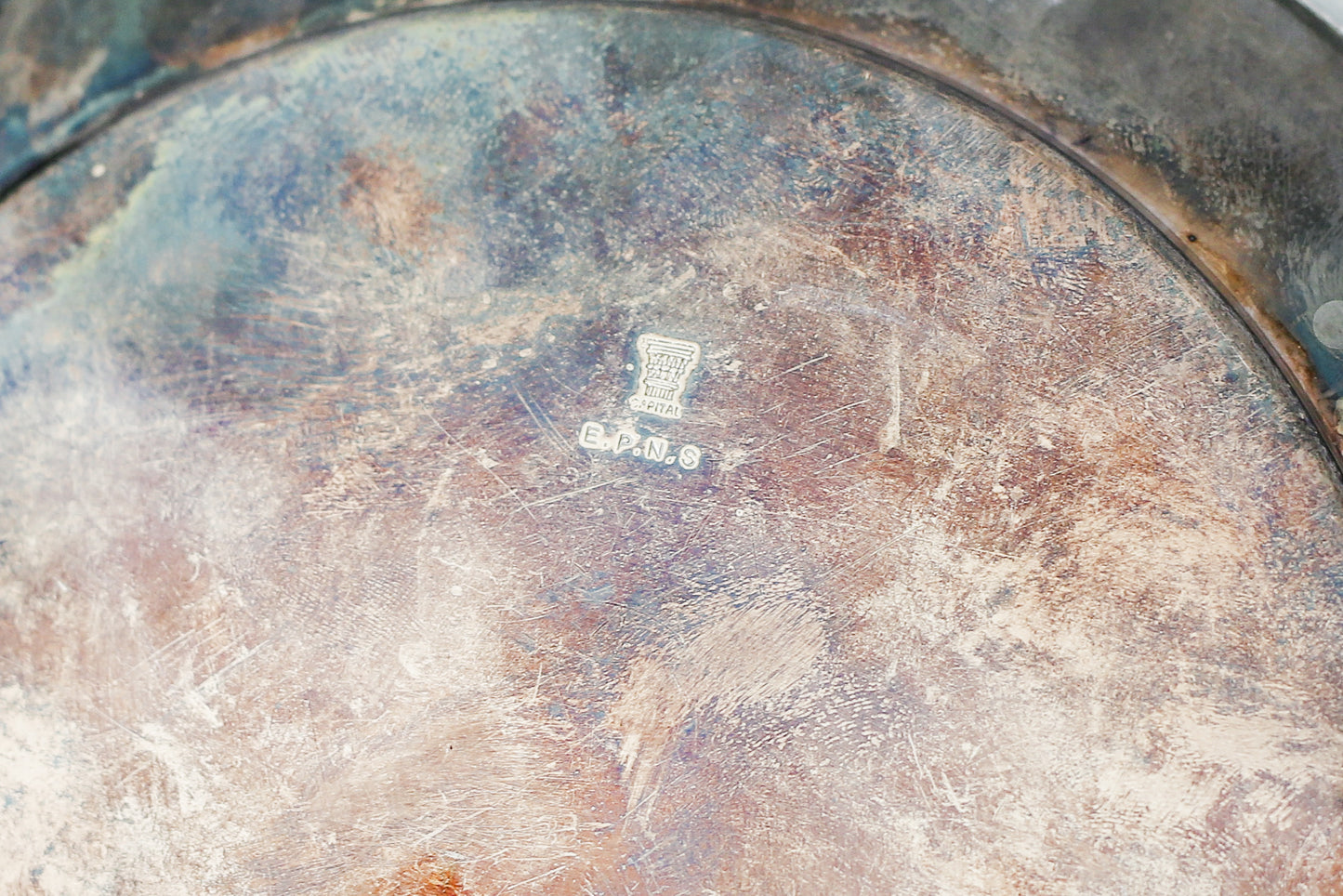 Vintage Silver Plate English Biscuit Barrel with Underplate