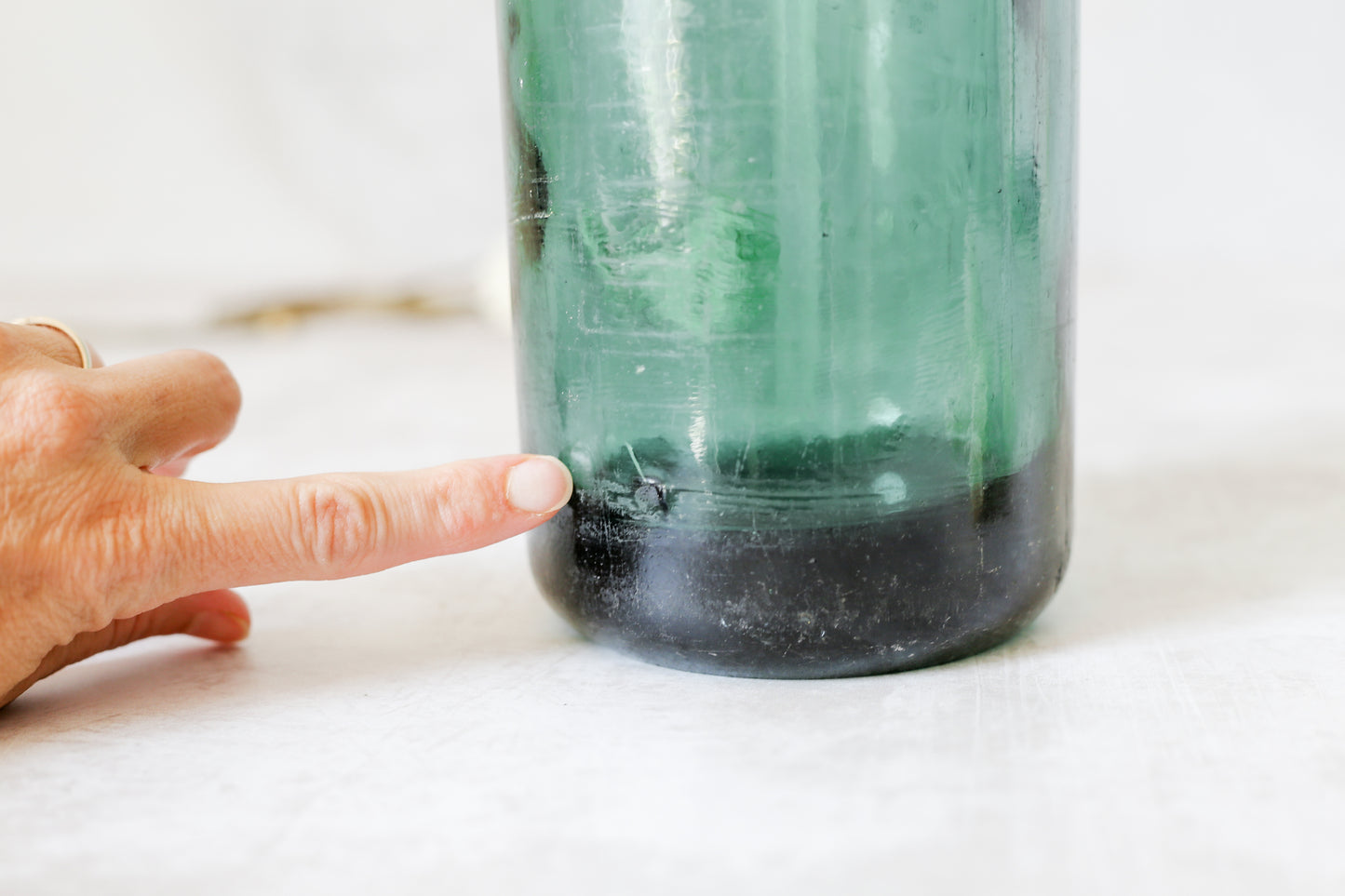 Vintage Jade Green Seltzer Bottle by Montero y Martinez