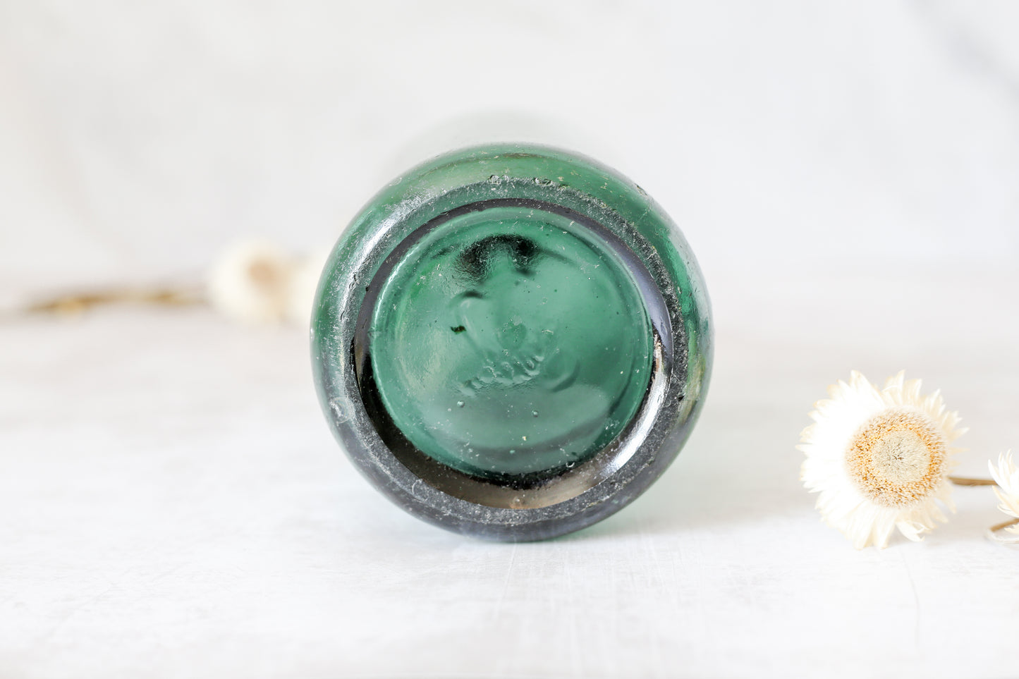 Vintage Jade Green Seltzer Bottle by Montero y Martinez