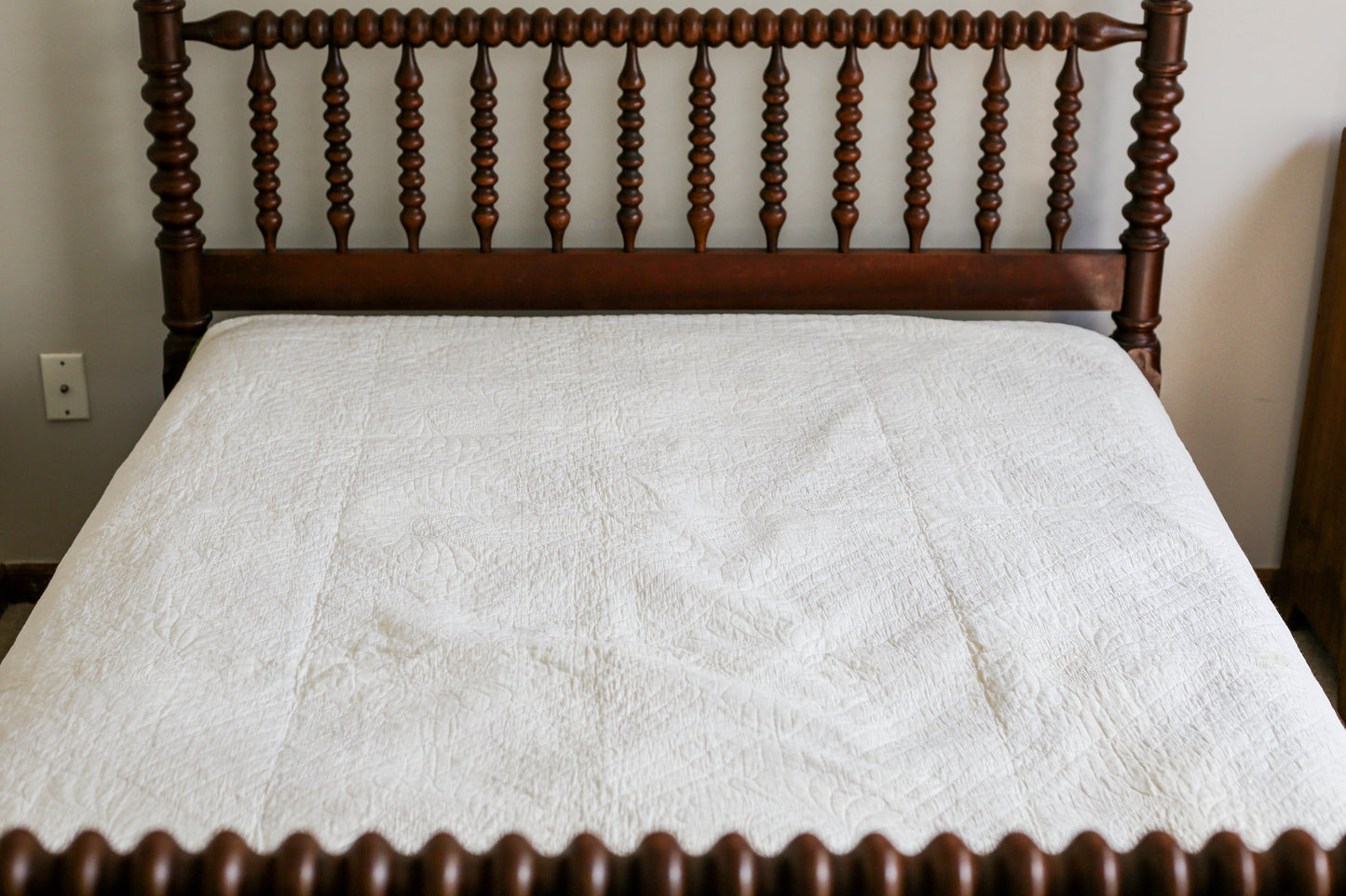 Antique Red and Green Basket Quilt, c1920