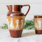 Antique Royal Doulton Egyptian Revival Pitcher and Cup, c1920