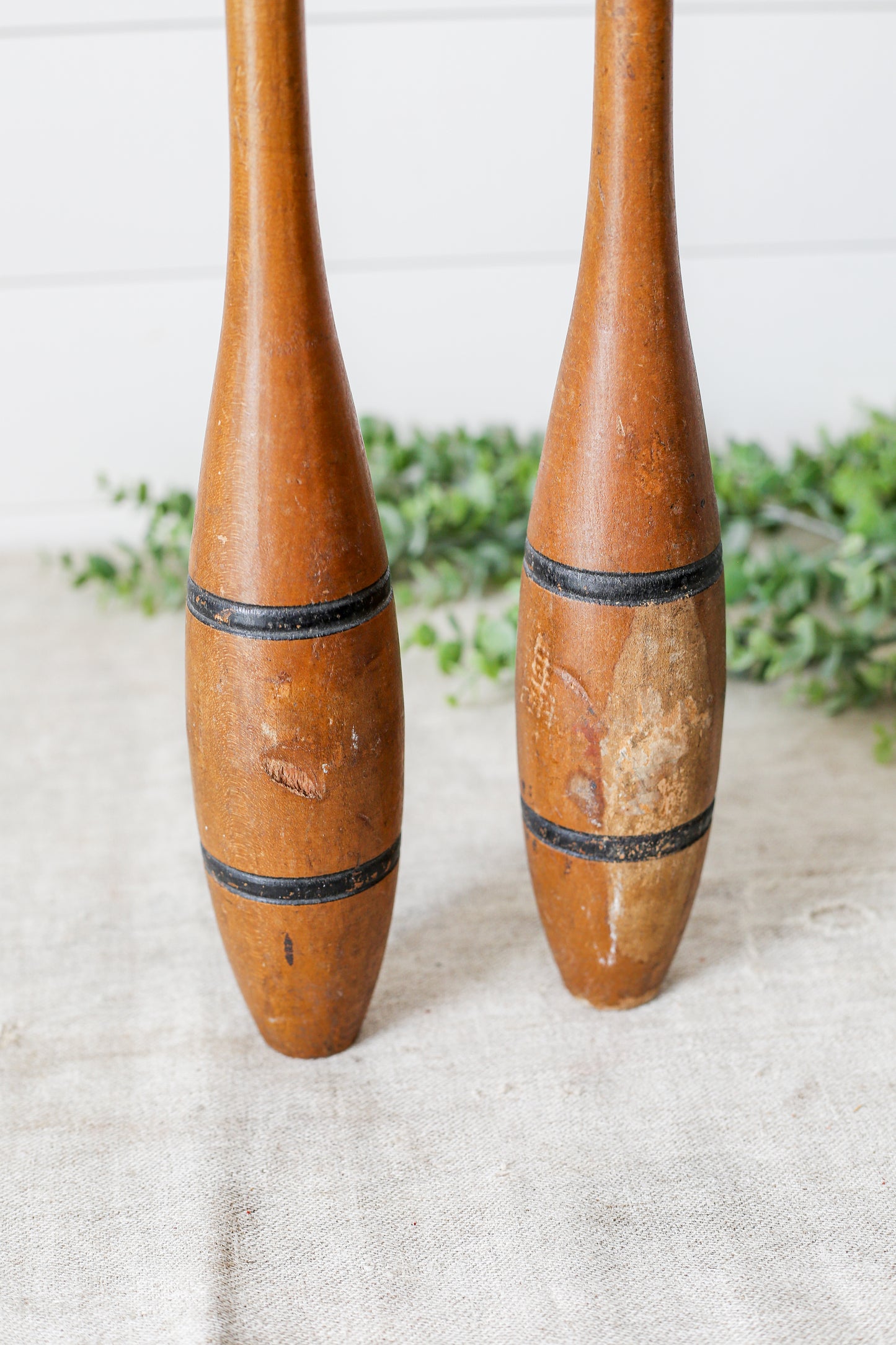 Pair of Vintage Wooden Juggling Pins