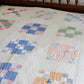 Vintage Pastel Nine Patch Quilt, c1930