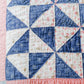 Vintage Pink and Blue Broken Dishes Quilt, c1930