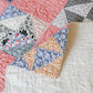 Vintage Pink and Blue Broken Dishes Quilt, c1930