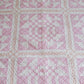 Vintage Pink and White Missouri Puzzle Quilt, c1940