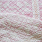 Vintage Pink and White Missouri Puzzle Quilt, c1940