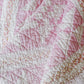 Vintage Pink and White Missouri Puzzle Quilt, c1940