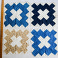 Antique Set of 21 Chimney Sweep Quilt Blocks, c1880