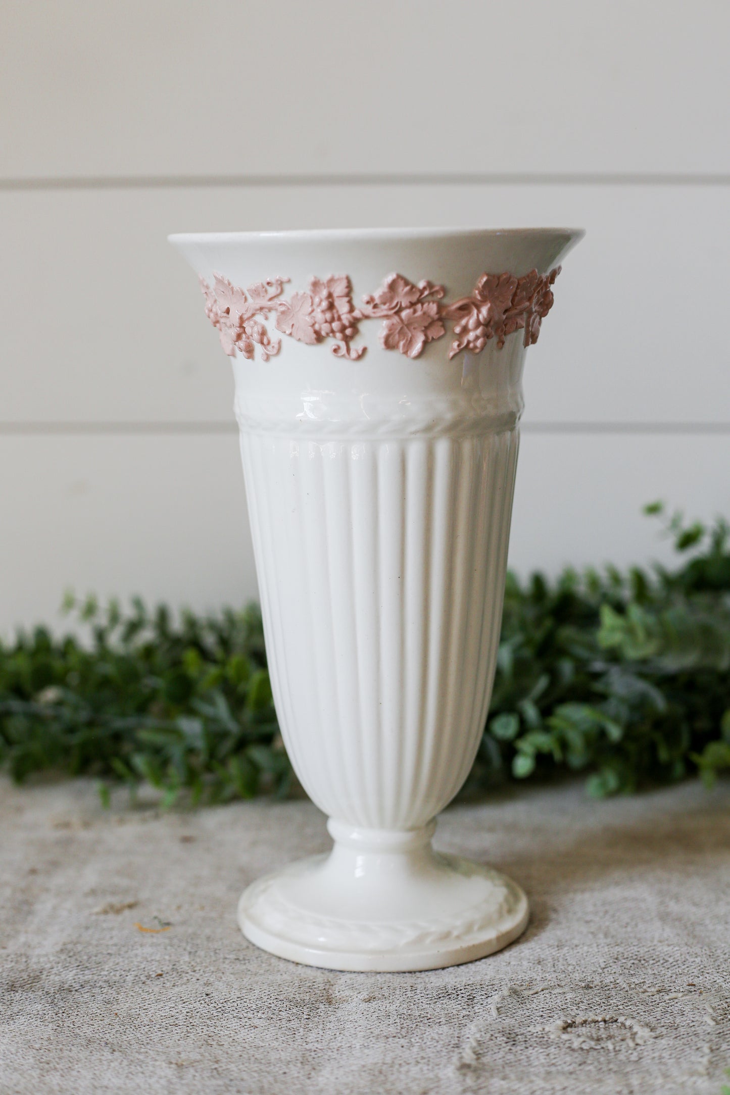 Vintage Wedgwood Pink Queensware 8" Vase