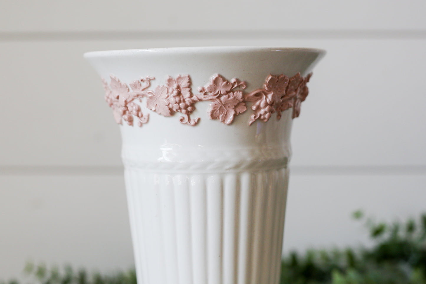 Vintage Wedgwood Pink Queensware 8" Vase