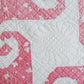 Vintage Pink & White Indiana Puzzle Quilt, c1930