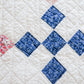 Vintage Peach & White Nine Patch Quilt, c1930