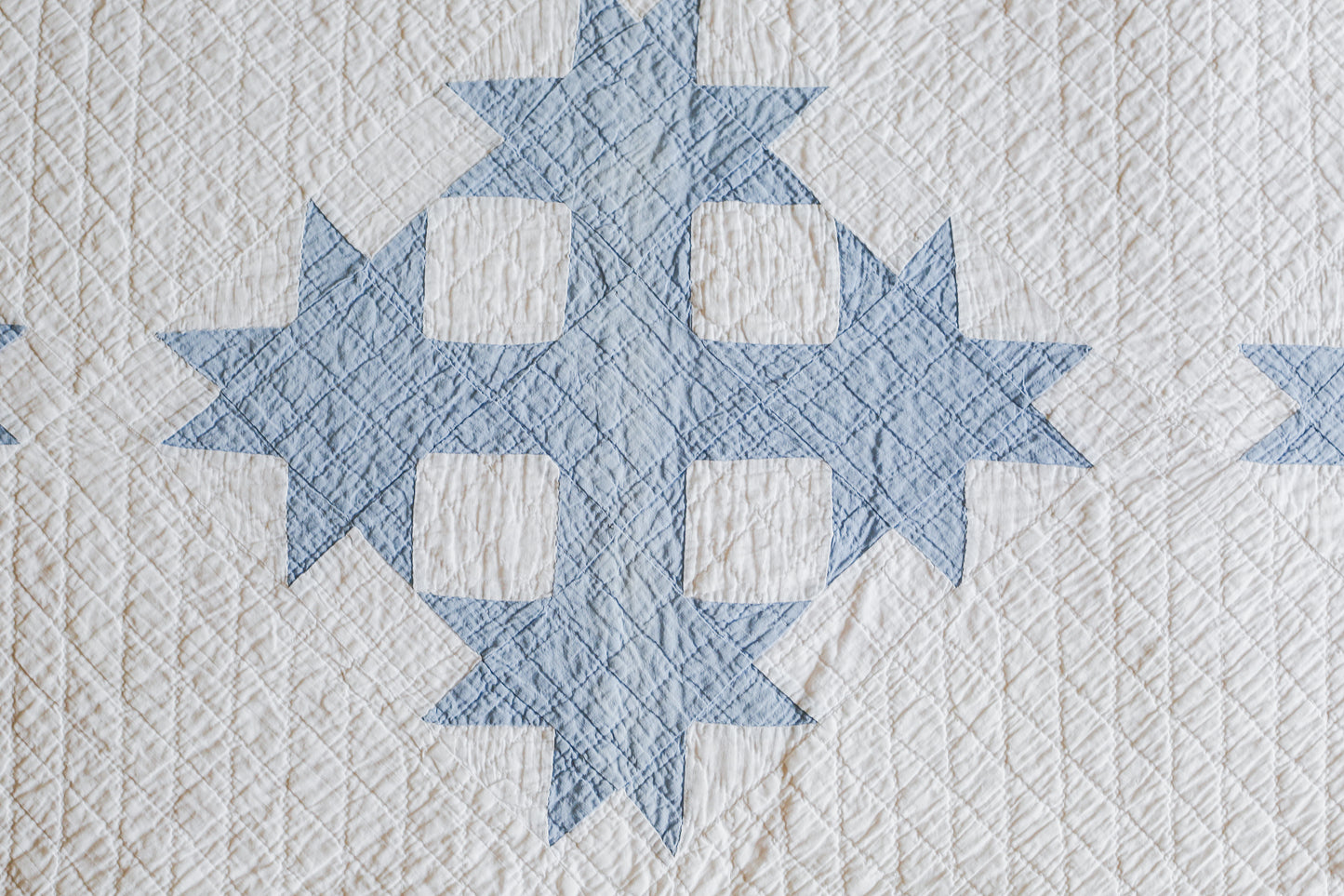 Vintage Blue & White Idaho Beauty Quilt, c1930