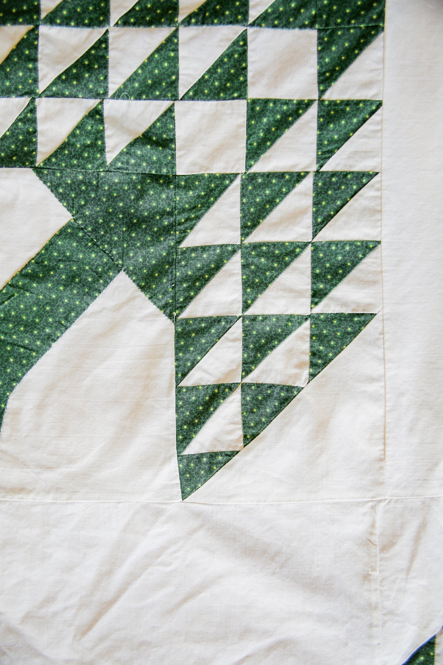 Antique Green Tree of Paradise Quilt TOP