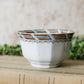 Antique Ironstone Pudding Bowl with Copper Luster Edge