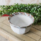 Antique Ironstone Pudding Bowl with Copper Luster Edge