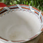 Antique Ironstone Pudding Bowl with Copper Luster Edge