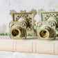 Antique Pair of French-Style Brass Candlesticks with Reticulated Bases