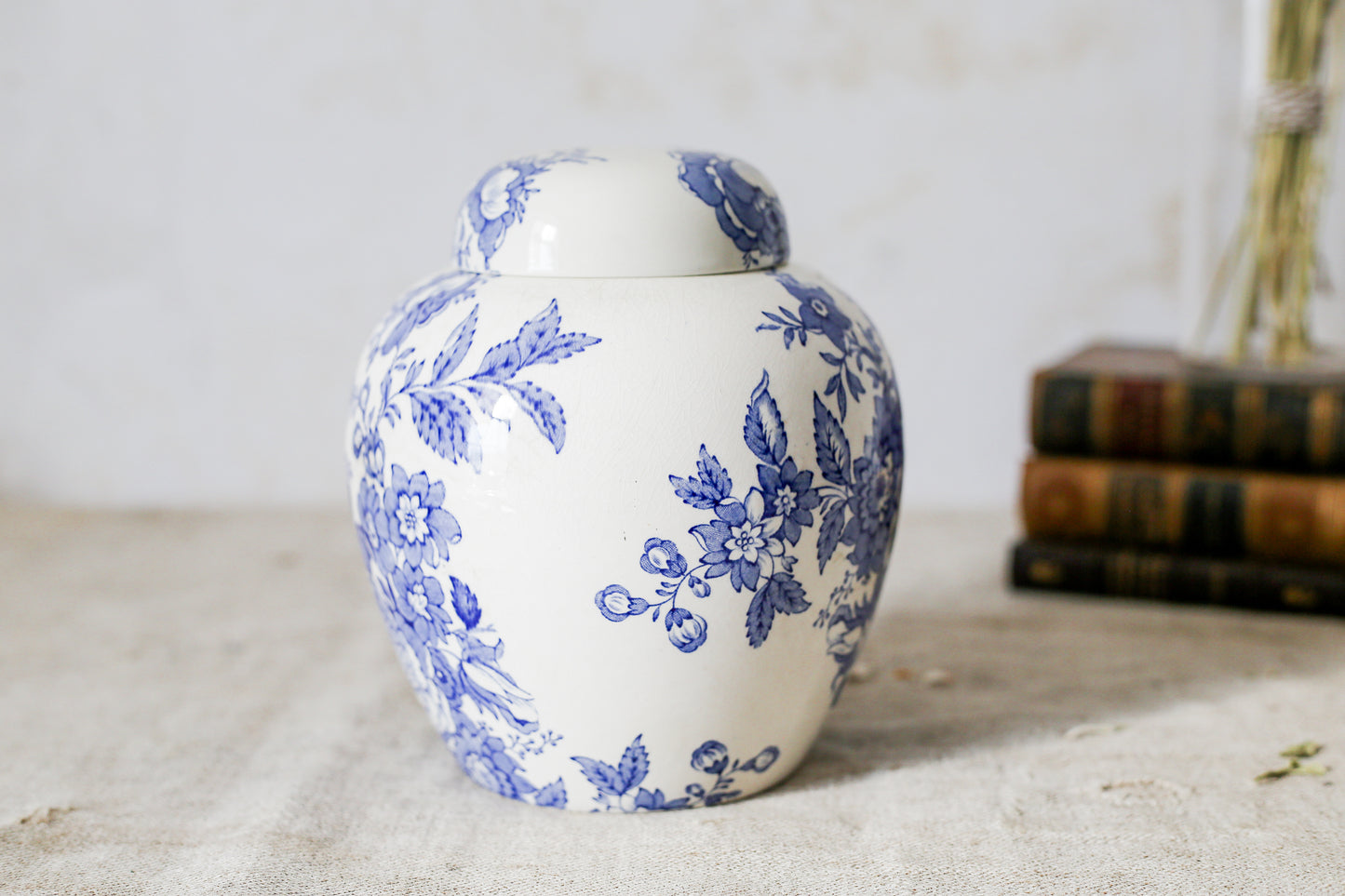 Vintage Maling Ironstone Chinoiserie Ginger Jar