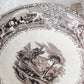 Antique Brown Transferware Teacup and Saucer by Wooliscroft, c1860