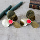 Vintage Pair of Brass Boat Propeller Candlestick Holders