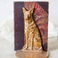 Vintage Brass German Shepherd Bookends