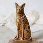 Vintage Brass German Shepherd Bookends