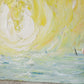 Vibrant Original Seascape - Modern Impressionist Sailboats at Sunset