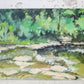 Original Double Sided Painting - Rustic Desert Mountain and Unfinished Woodland Stream