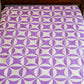 Vintage Yellow and Purple Robbing Peter to Pay Paul Quilt, c1940