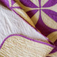 Vintage Yellow and Purple Robbing Peter to Pay Paul Quilt, c1940