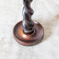 Vintage Carved Oak 9" Barley Twist Candle Holder