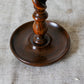 Vintage Carved Oak 12" Open Barley Twist Candle Holder