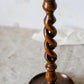 Vintage Carved Oak 12" Open Barley Twist Candle Holder