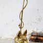 Vintage Heavy Brass Fox and Whip Doorstop by Virginia Metalcrafters