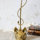 Vintage Heavy Brass Fox and Whip Doorstop by Virginia Metalcrafters