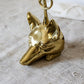 Vintage Heavy Brass Fox and Whip Doorstop by Virginia Metalcrafters